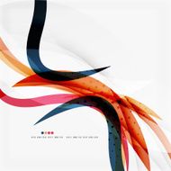 Red and orange color lines composition N7