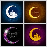 Ramadan Kareem Background Collection Set Design Vector Illustra