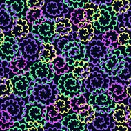Endless background of colorful abstract flowers N2