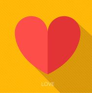 Heart icon Flat design