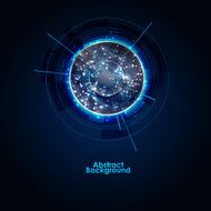Abstract Modern technology circles vector background N28