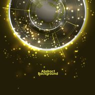 Abstract Modern technology circles vector background N31