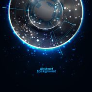 Abstract Modern technology circles vector background N34