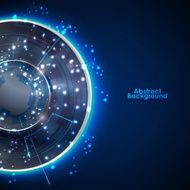 Abstract Modern technology circles vector background N37