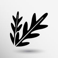 arugula foliage logo element icon food vegetarian N7