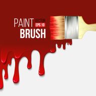 Paintbrushes with dripping paint Vector illustration