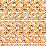 Seamless vector pattern ethnic ornament warm autumn colors N2