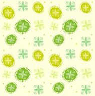 Spring green abstract floral pattern
