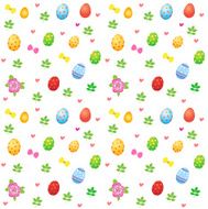 Easter seamless pattern with eggs