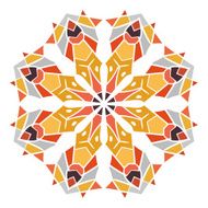 Circular ornament warm autumn colors ethnic paintings