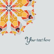 Circular ornament warm autumn colors ethnic paintings N2