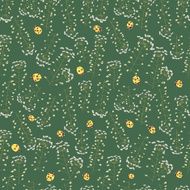 ladybug and cute flowers seamless pattern N3