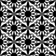 Floral seamless pattern black color