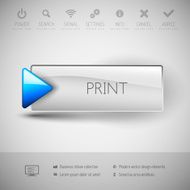 Modern plastic vector button N44