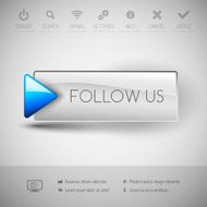Modern plastic vector button N46