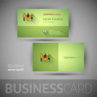 Business card template - vector illustration N4