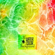 Abstract vector hand drawn rainbow color watercolor background