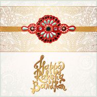 original handmade rakhi on floral background N2