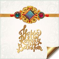original handmade rakhi on floral background N3