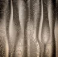 Abstract curtains with floral patterns