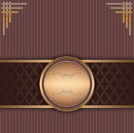 Vintage background with gold frame and decorative elements