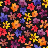 Vector watercolor floral pattern