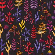 Vector watercolor floral pattern N4