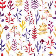 Vector watercolor floral pattern N5