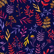 Vector watercolor floral pattern N6
