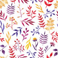 Vector watercolor floral pattern N8
