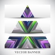 Set of abstract vector banners N5