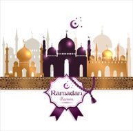 Ramadan Kareem celebration greeting card