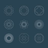 abstract guilloche elements