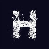 Grunge letter H