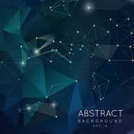 Abstract polygonal backgroun Low poly design with connecting d N4