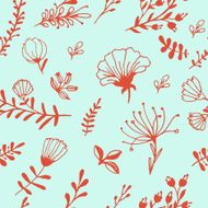 Seamless colorful texture with bright floral elements Fabric p