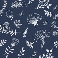 Seamless texture with floral elements Fabric pattern