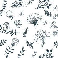 Seamless colorful texture with bright floral elements Fabric p N2