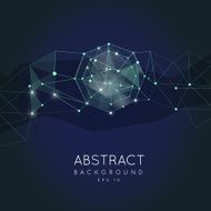 Abstract polygonal backgroun Low poly design with connecting d N7