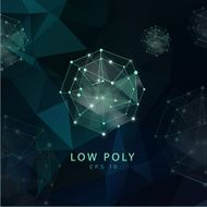 Abstract polygonal backgroun Low poly design with connecting d N8