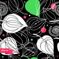 Colorful floral seamless pattern Lace background with flowers