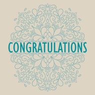 Vector vintage Congratulations card