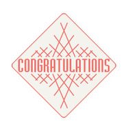 Vector vintage Congratulations card N5