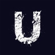 Grunge letter U