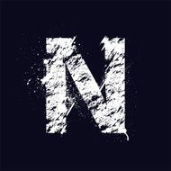Grunge letter N