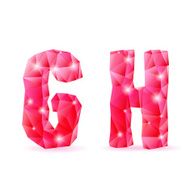 Ruby polygonal font N3