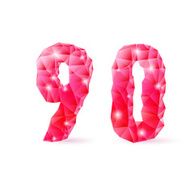 Ruby polygonal font N10