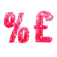 Ruby polygonal font N11