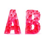 Ruby polygonal font N13