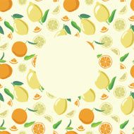 card with citrus pattern N2